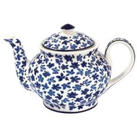 Greengate Teekanne Dahla Weiß Blau 1 Liter Kanne Porzellan Geschirr Blumen