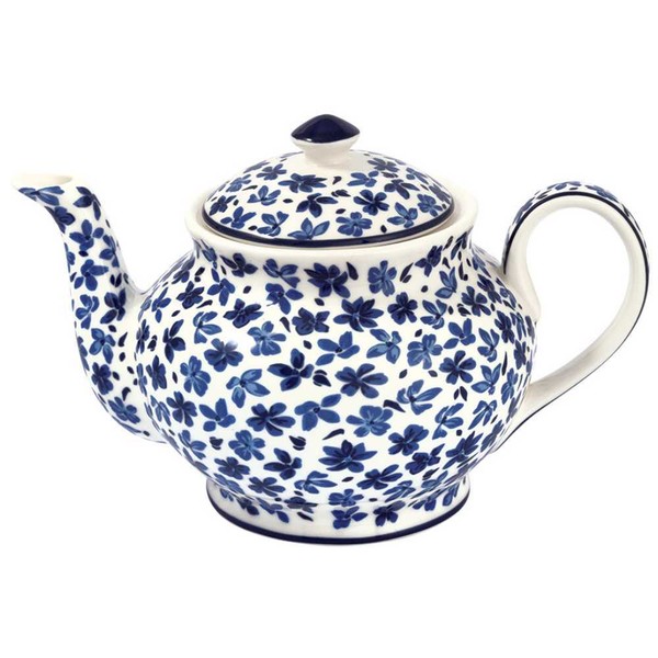 Greengate Teekanne Dahla Weiß Blau 1 Liter Kanne Porzellan Geschirr Blumen-image