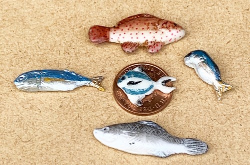 Puppenhaus Fisch Set Mit 5 Gemischte Lose Polymer Clay 1:12 Maßstab ...