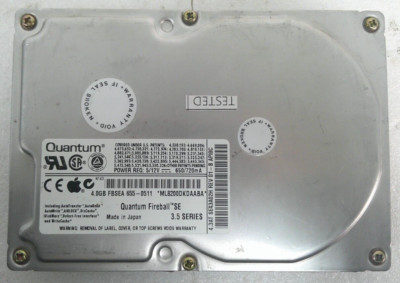 Quantum Fireball SE 4GB IDE Hard Drive (655-0511, SE43A02H)