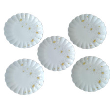 Christian Dior Set of 5 Pieces Plate Daisy Flower Motif White 16x15.2cm No Box