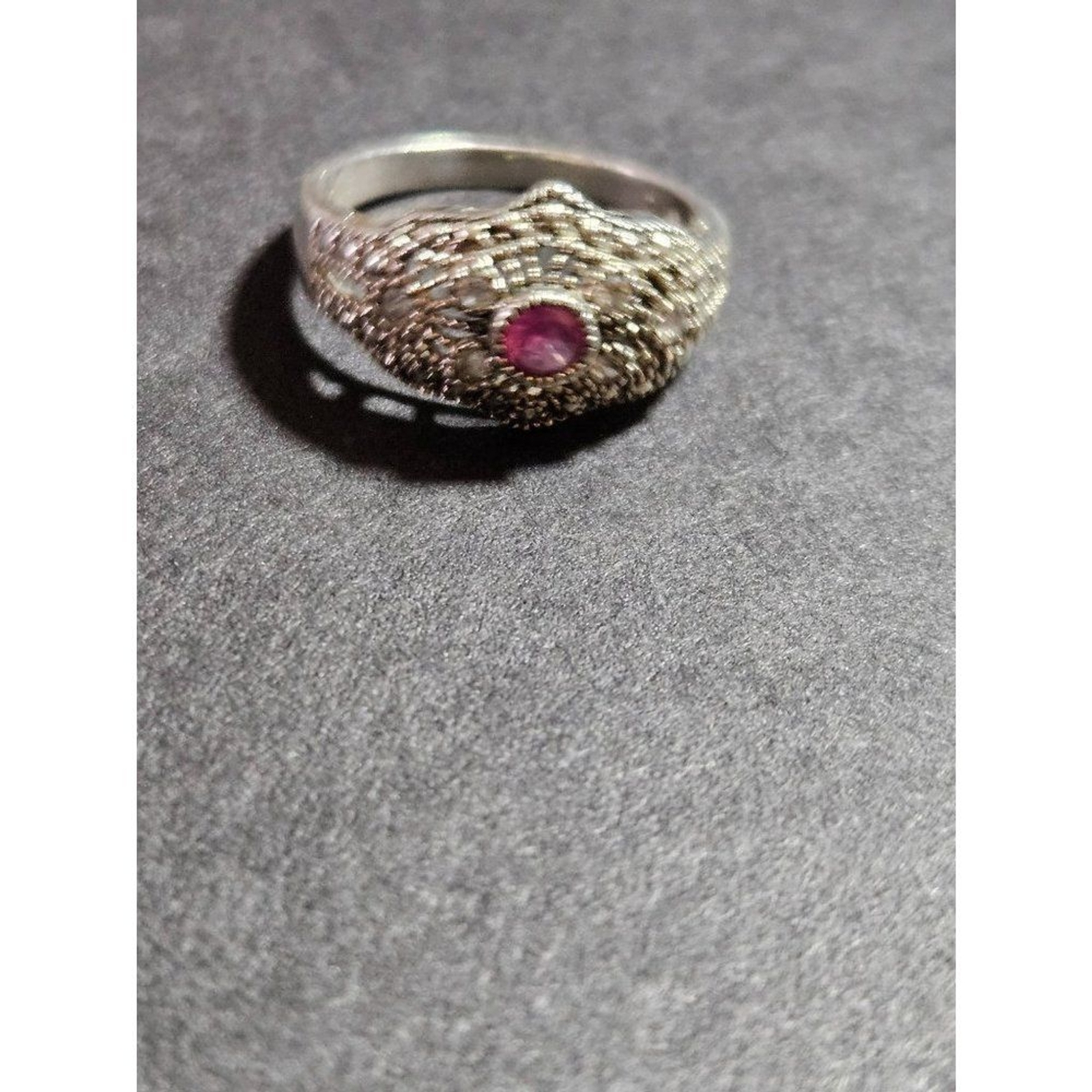Vintage Avon sterling silver ruby ring - image 4