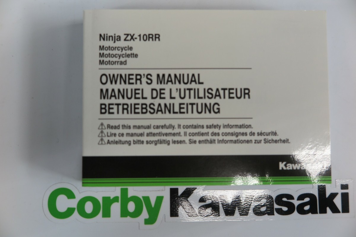 KAWASAKI ZX10RR 18 OWNERS MANUAL UK