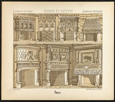 1890 - Camini Del XV E Xvième Secolo - Litografia Antica - Architettura