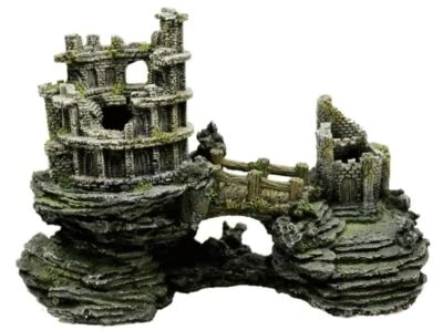 YUSEE Fish Tank Ornament Aquarium Rock Decoration Bridge - Artificial Safe Aquascape