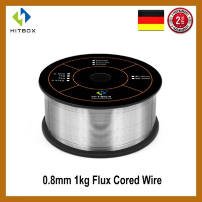 1 kg Ø 0,8 mm Fülldraht Schweißdraht MIG MAG FLUX NoGas Schweißen Ø 100 mm Rolle