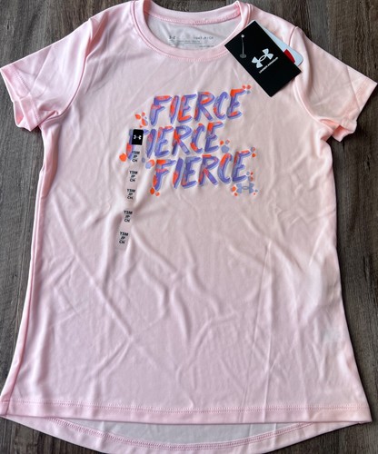 NWT Under Armour YXL Girls Lavender/Peach FIERCE Printed Leggings Set - Picture 2 of 5