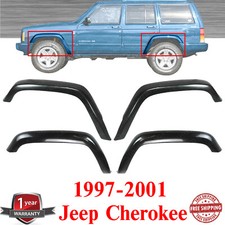 Front Rear Fender Flare Moldings Primed For 1997-2001 Jeep Cherokee Set Of 4 Front Rear Fender Flare Moldings Primed For 1997-2001 Jeep Cherokee Set Of 4