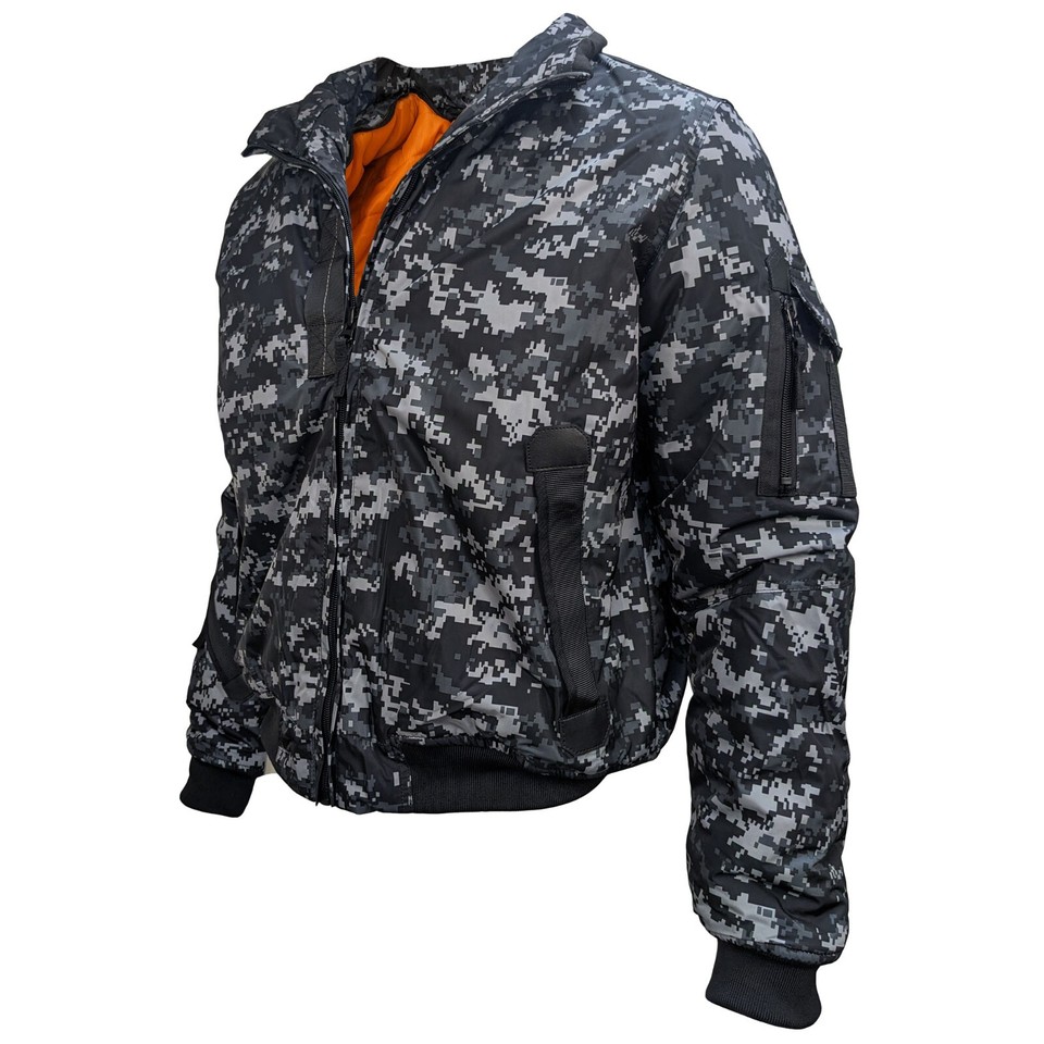 Giubbotto Bomber MA1 Uomo Swift Wear Militare Pilota Imbottito Nero Zip Sicurezza