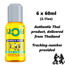 Namman Muay Thai Oil 60ml 6 Bottles  Authentic Liniment  Tracked Shipping