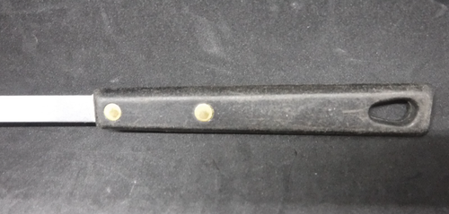 Vintage Robinson? Slotted Serving Spoon Black Handle Stainless Steel USA 13” - 第 3/6 張圖片