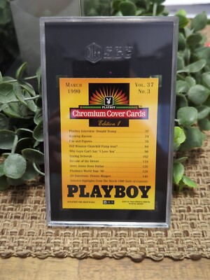 Donald Trump 1995 Playboy Chromium Cover Cards #85 March 1990 SGC