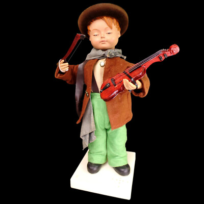 ANIMATED CHRISTMAS BOY with VIOLIN / TELCO / MOTION-ette / MUSIC & MOTION!