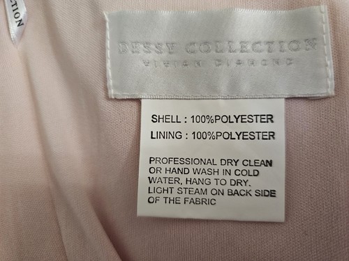 Dessy Collection Halter Criss Cross Cutout Back Maxi Dress Blush 8 Sample - Picture 12 of 13