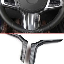 Accesorios de embellecedores de interruptor de volante de fibra de carbono para BMW M Sport X3 X5 X6 X7