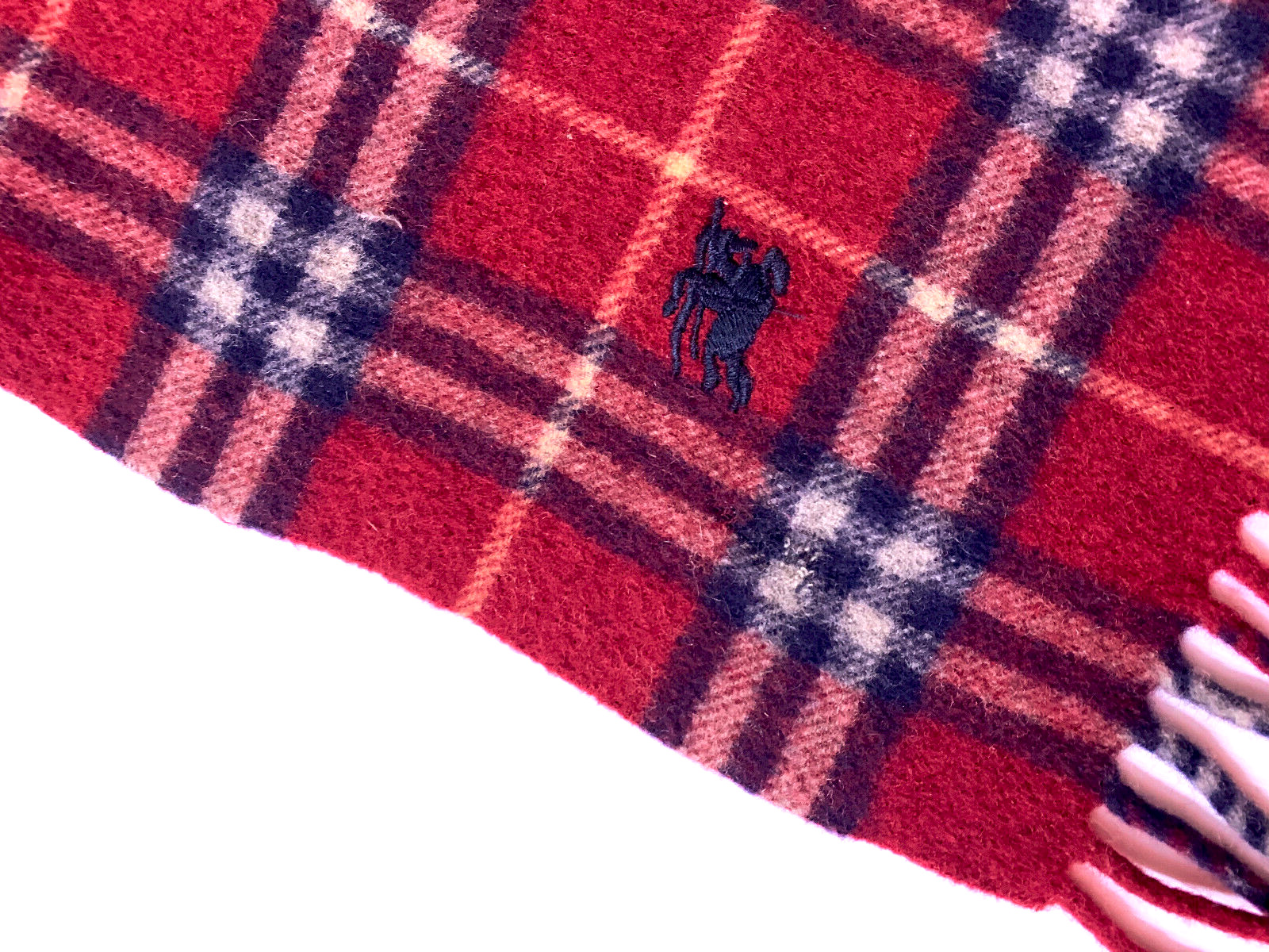 Burberry Vintage  Red Classic House/Nova Check Lambs Wool image 9