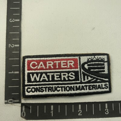 Thick, Cut From Hat I Think CARTER WATERS CONSTRUCTION MATERIALS Ad Patch C09J