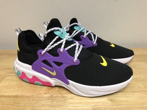 nike react presto black dynamic yellow