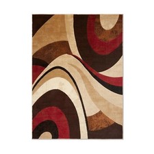 Home Dynamix Tribeca Slade Modern Area Rug, Abstract Brown/Red 7'10"x10'6"
