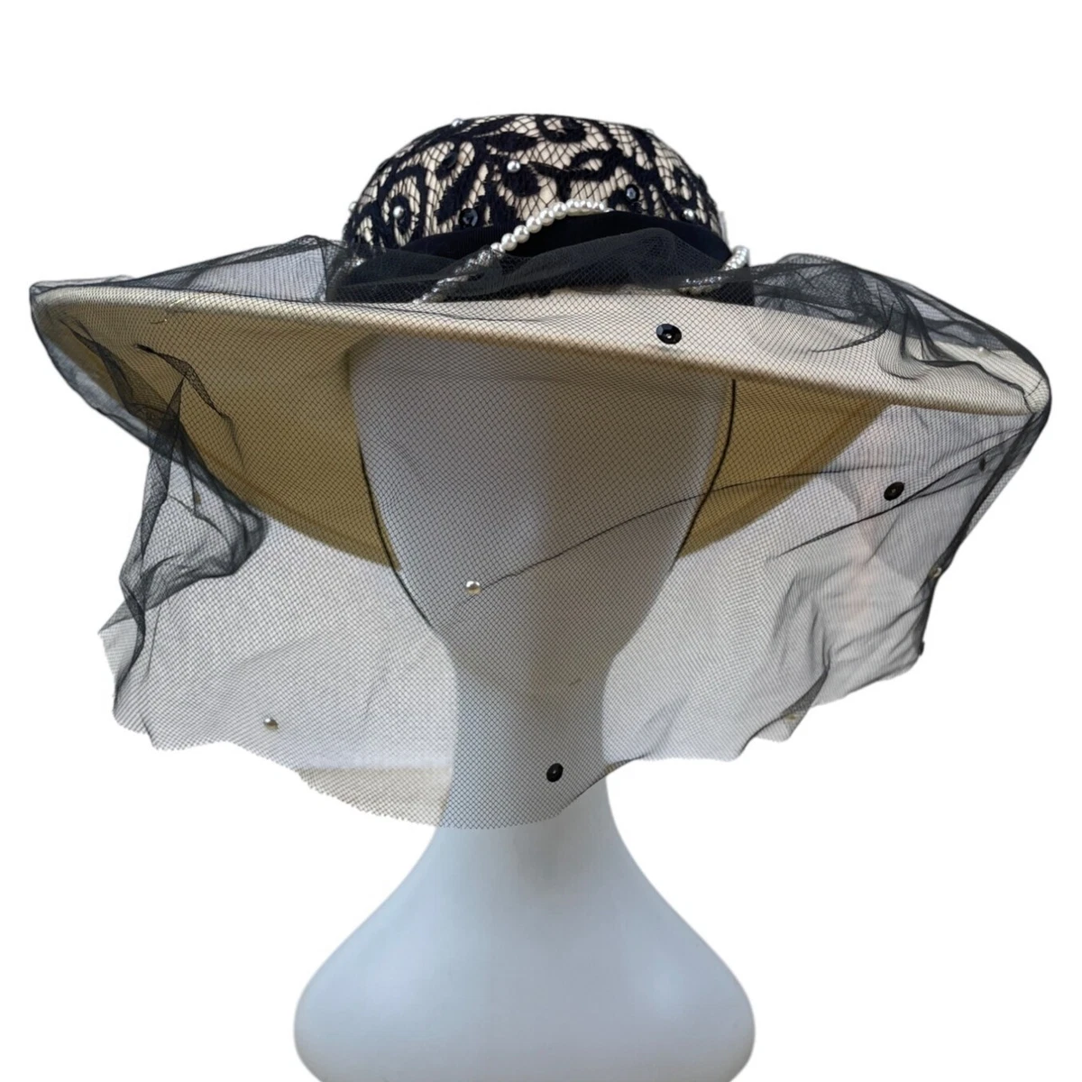 Lace Wide Brim Vintage Hats for Women for sale | eBay