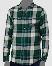  178 Scotch  Soda Men's Green Plaid Regular-Fit Dress Shirt Size L