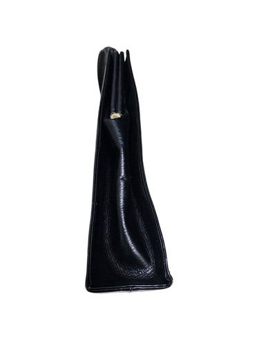 Tolle Vintage Rendl Original schwarze Leder Handtasche mit Spiegel - Bild 4 von 10