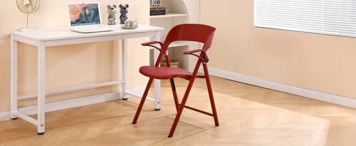 Plastic Folding Chairs with Detachable Armrest, Portable Folding Office Chair - Picture 24 of 60