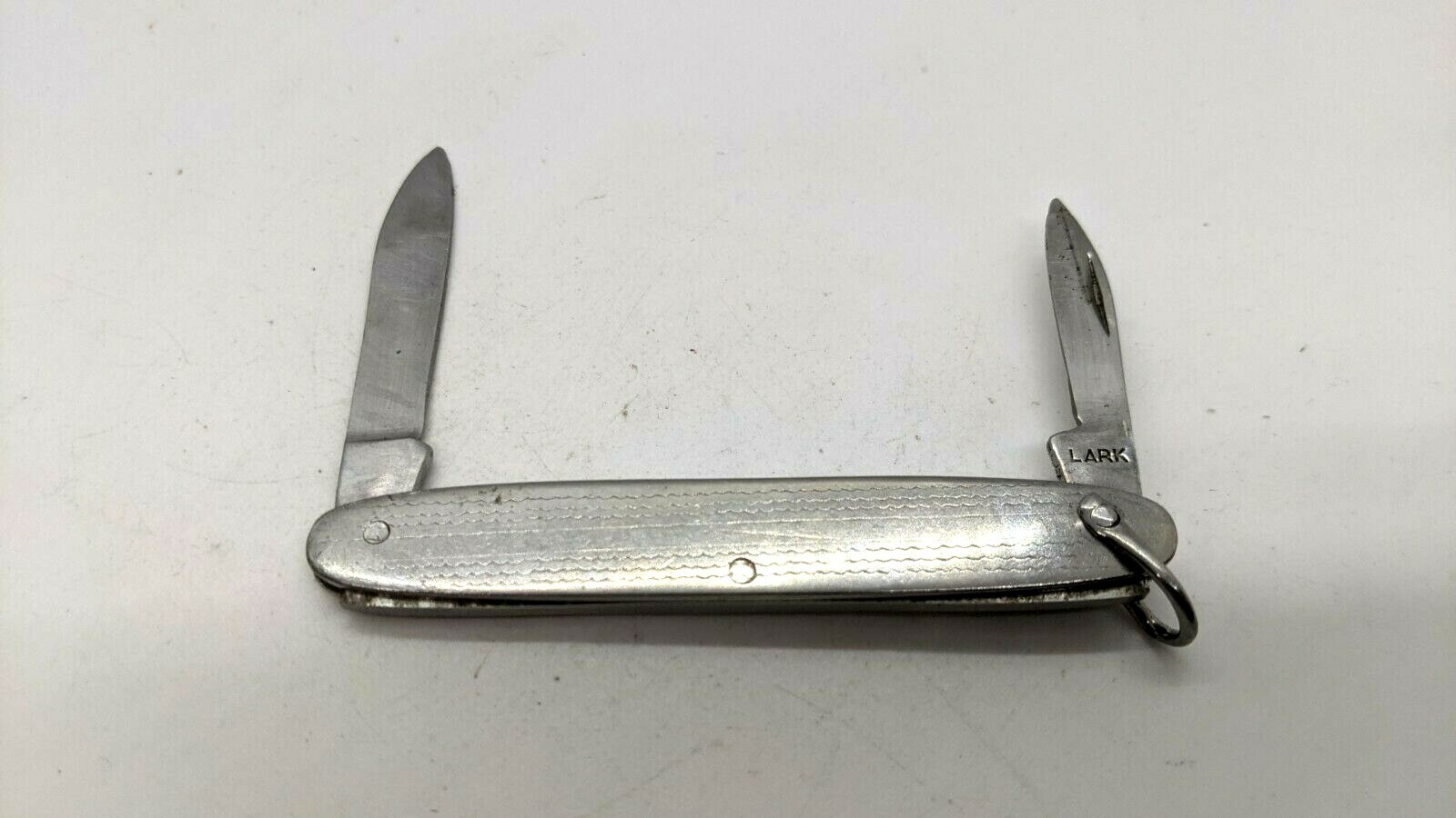 Vintage Lark Co. Folding Pocket Knife 2 Stainless Steel Blades