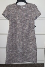 Ladies Calvin Klein Tweed Short Sleeve Sheath Dress size 4  34.5" Long