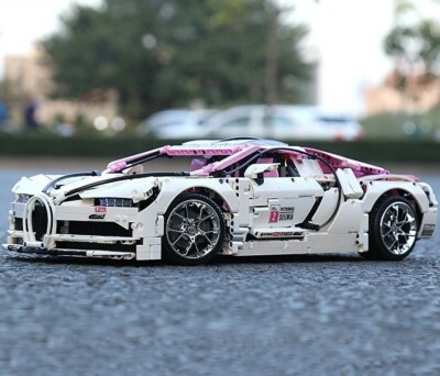 Custom Lote De 4 Rodas Vermelho Metálico 23799 Para Lego 42083 Bugatti Chiron