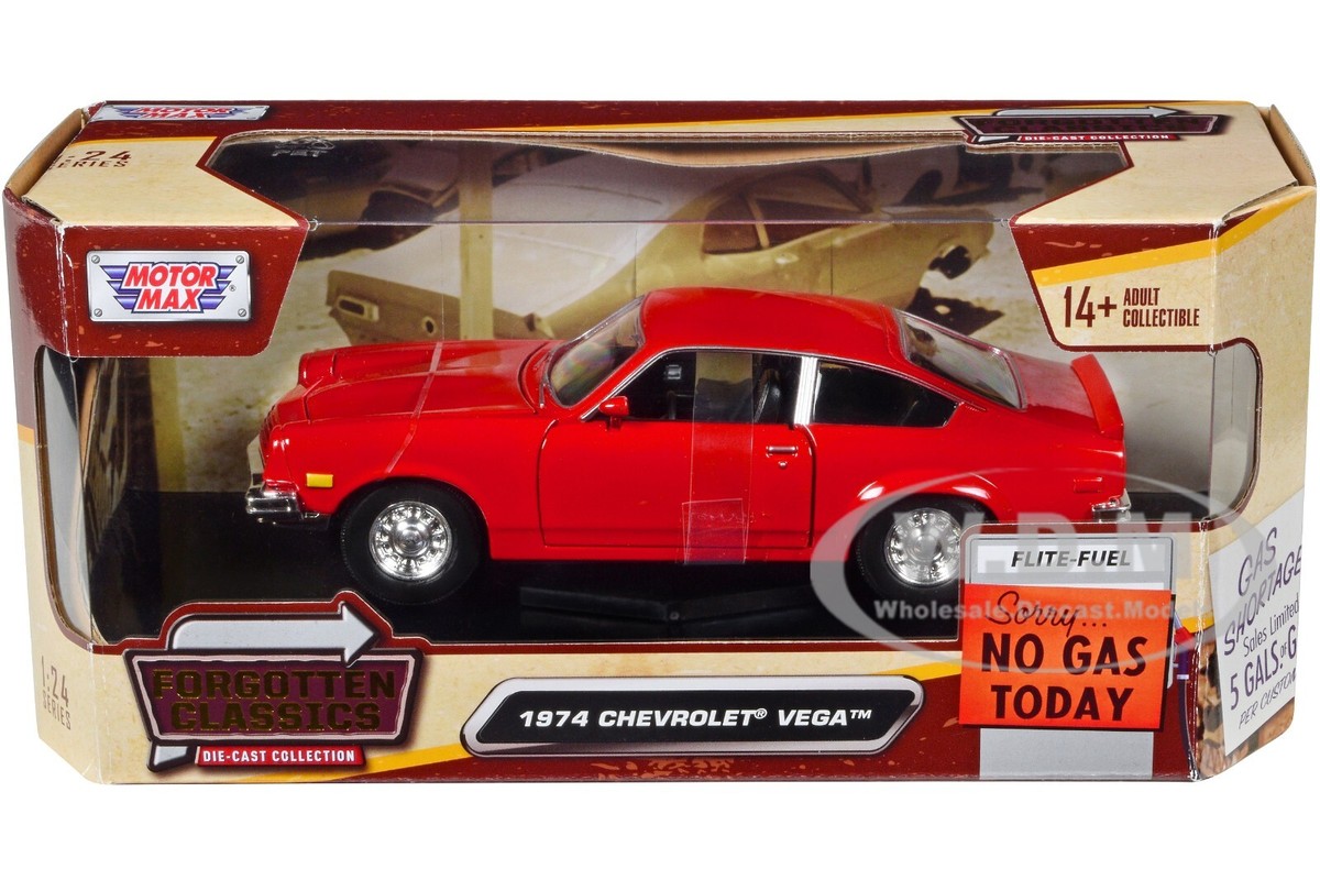 1974 CHEVROLET VEGA RED 1/24 DIECAST MODEL CAR BY MOTORMAX 79046