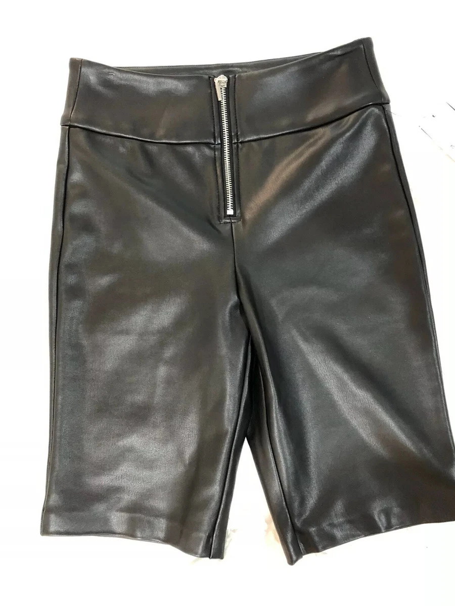 Guess Los Angeles Smooth Sizzel PU Faux Leather Jet Black Biker