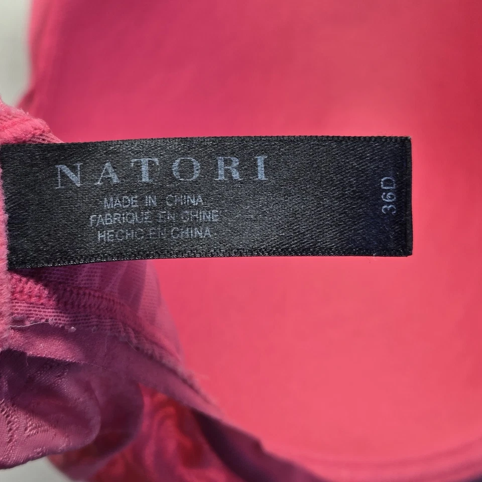 Sujetador Natori Mujer 36D Rosa Floral Camiseta Con Aros Encaje Correas Ajustables Foto 4 de 4