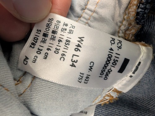 Jeans uomo Levi's 501 originali elasticizzati gamba dritta blu lavaggio chiaro 46x34 NUOVI - Foto 4 di 9