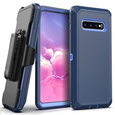 For Samsung Galaxy S10 S10e S10 Phone Cover Triple Layer Case Belt Clip Holster