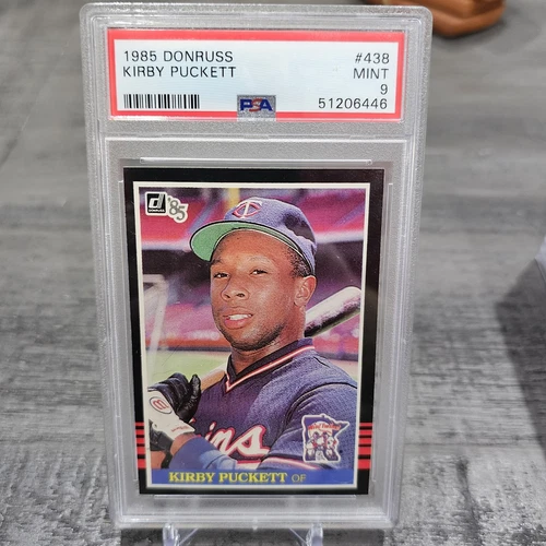 1985 Donruss Kirby Puckett Rookie RC #438 PSA 9 Mint HOF Minnesota Twins 