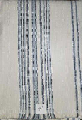 35'' Schumacher Solano Stripe in Sky 100% Polyolefin Outdoor 54'' Wide