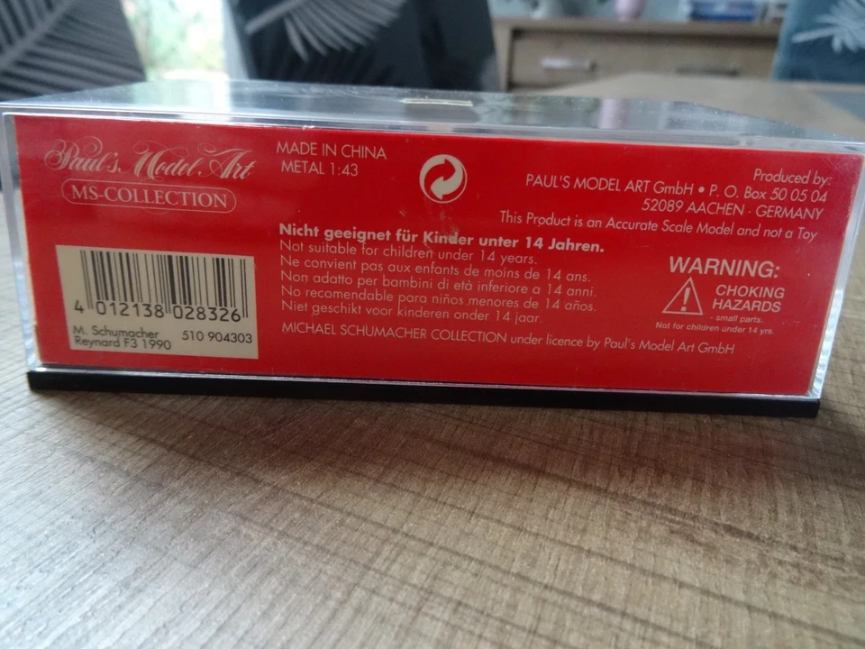 MINICHAMPS 1:43 REYNARD F3 (#8) M. SCHUMACHER WINNER MACAO 1990 ED.43 N° 08 - Photo 2/4