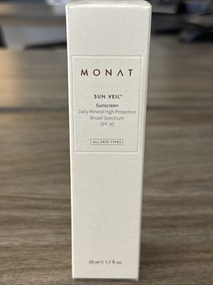 Monat Sun Veil Sunscreen 50ml 1.7 fl oz SPF 30 All Skin Types New Sealed