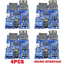 4Pcs MP3 Player Module 2W Amp Speaker Terminals Uses USB or Micro SD (TFcard)