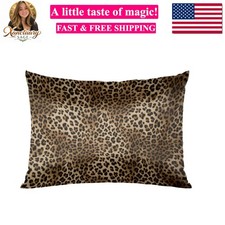 Fashion Leopard Cheetah Satin Silk Pillowcase for Hair and Skin Pillow Cases ...