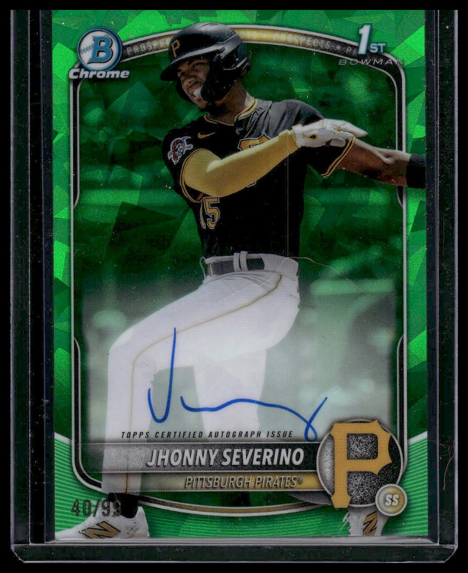 2025 Bowman Chrome Sapphire #CPSA-JS Jhonny Severino Auto Green Sapphire #/99