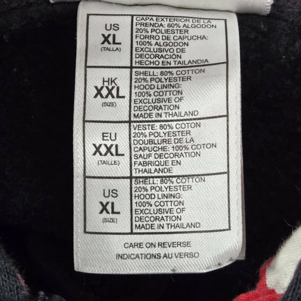 Disney Parks Women Hoodie XL Black Minnie Mouse Embroidery Polka Dot - Image 3 of 4