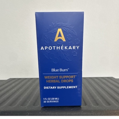 Apothékary Blue Burn Herbal Drops Weight Support Maca Ashwagandha 1oz