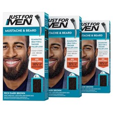 Just For Men Mustache  Beard, Beard Dye for Men with Brush Included, With Kerat