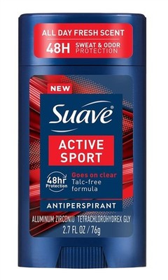 (2 PACK) Suave Mens Deodorant 2.7 Ounce 48Hr Active Sport