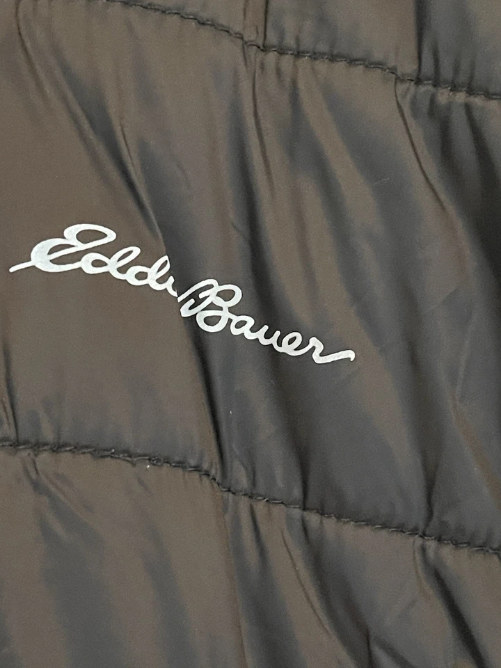 Chaqueta acolchada reversible Eddie Bauer negra roja con capucha polar niños talla M (10-12) Foto 4 de 4