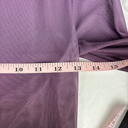 Top ombreggiato maglia trasparente nero viola manica lunga Y2K gotico clubwear donna XS - Foto 4 di 9