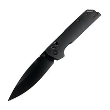 Schwarzes Klinge Tasche Faltmesser D2 Klinge Aluminiumlegierung Griff Messer