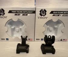 Troy Folding Sights, Front and Rear, Pre Owned, Excellent, Free Shipping